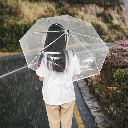 Clear Dome See Through Umbrella Transparent Rain Windproof